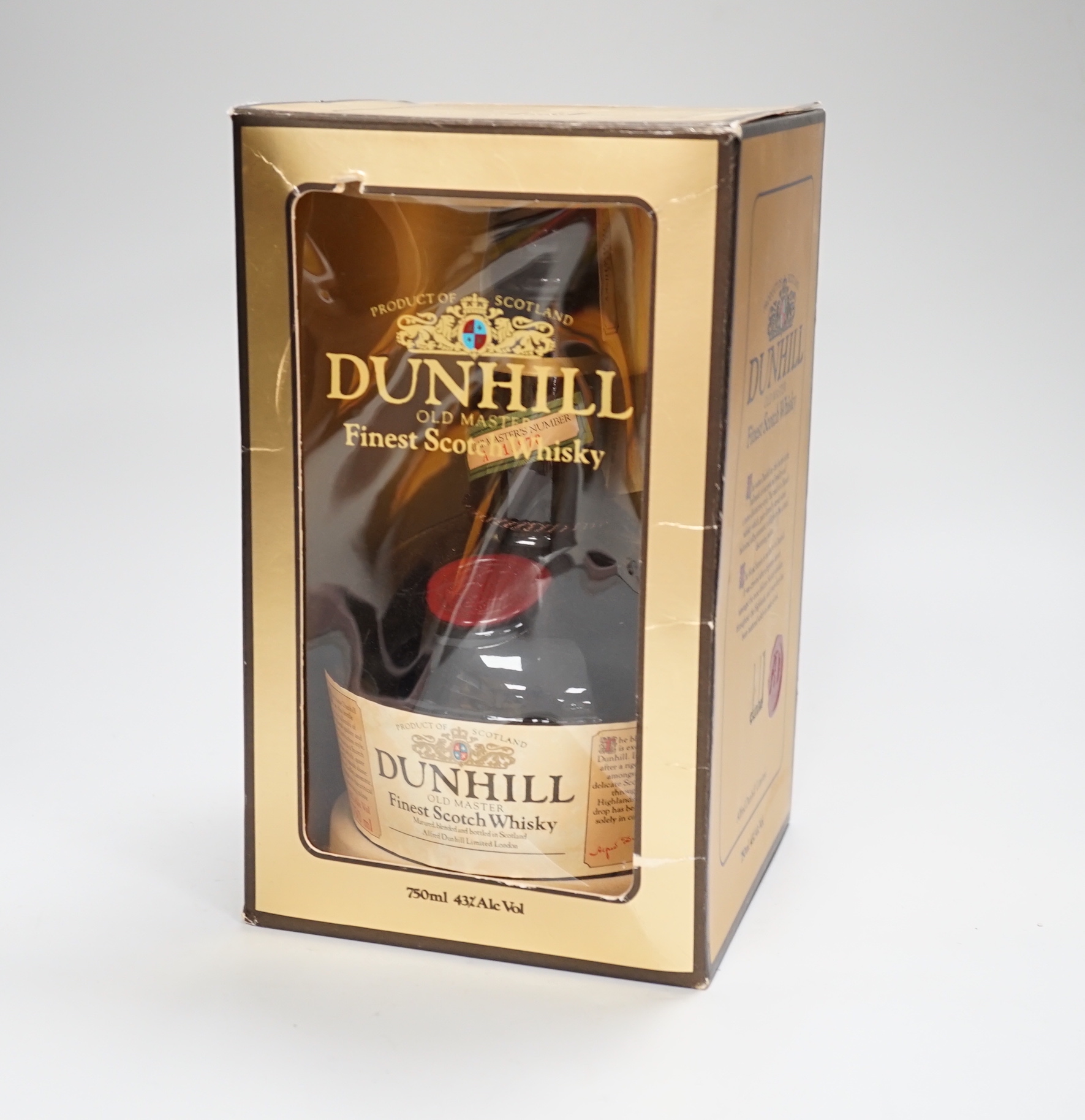 Dunhill Old Master Scotch Whisky, 750ml, boxed